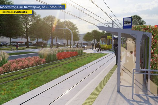 Wizualizacja przystanku tramwajowego