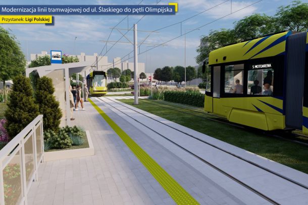 Wizualizacja przystanku tramwajowego